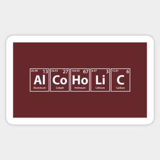 Alcoholic (Al-Co-Ho-Li-C) Periodic Elements Spelling Sticker